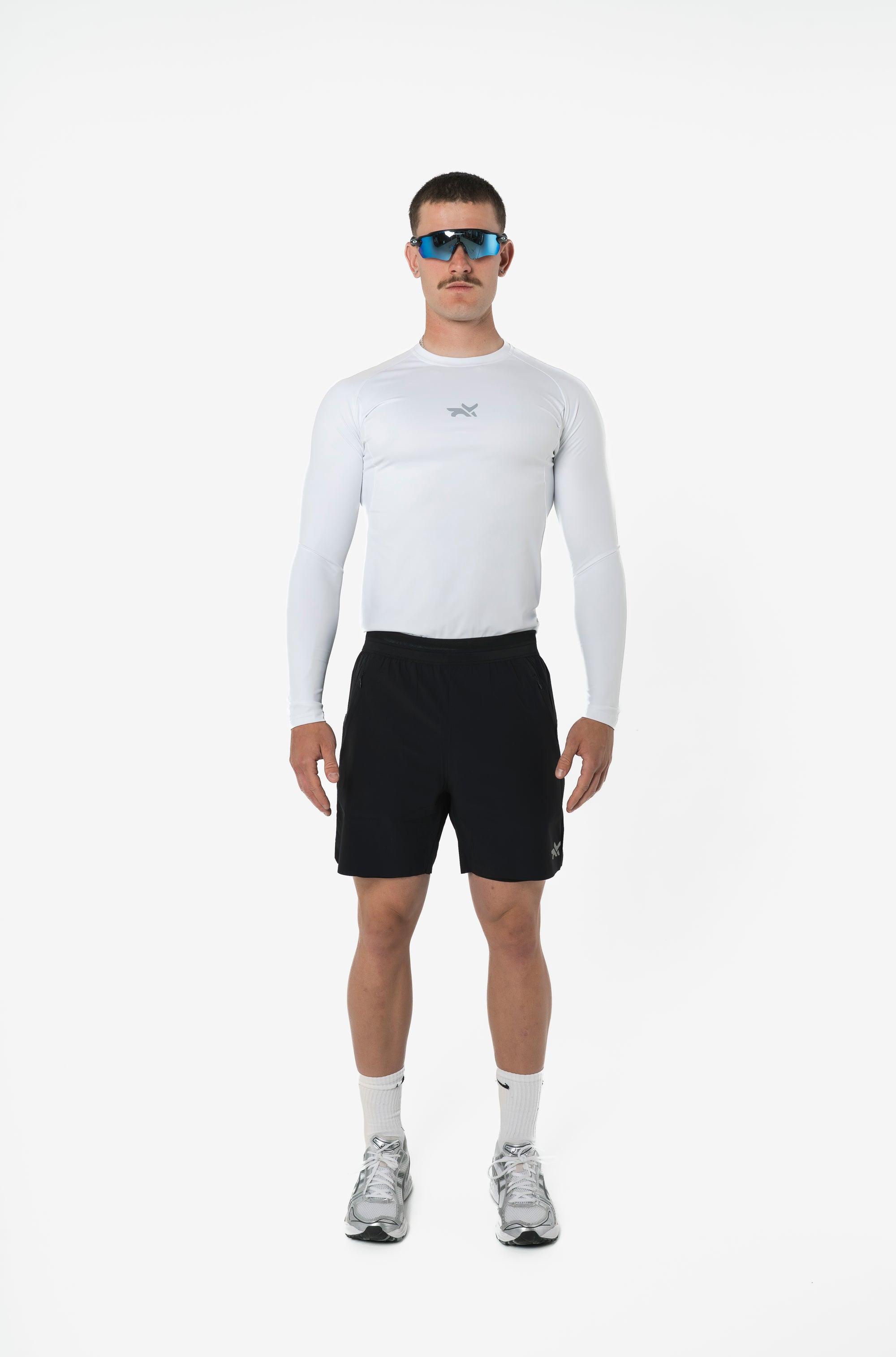 HEAVYWEIGHT LONG SLEEVE COMPRESSION TOP - ARCTIC WHITE
