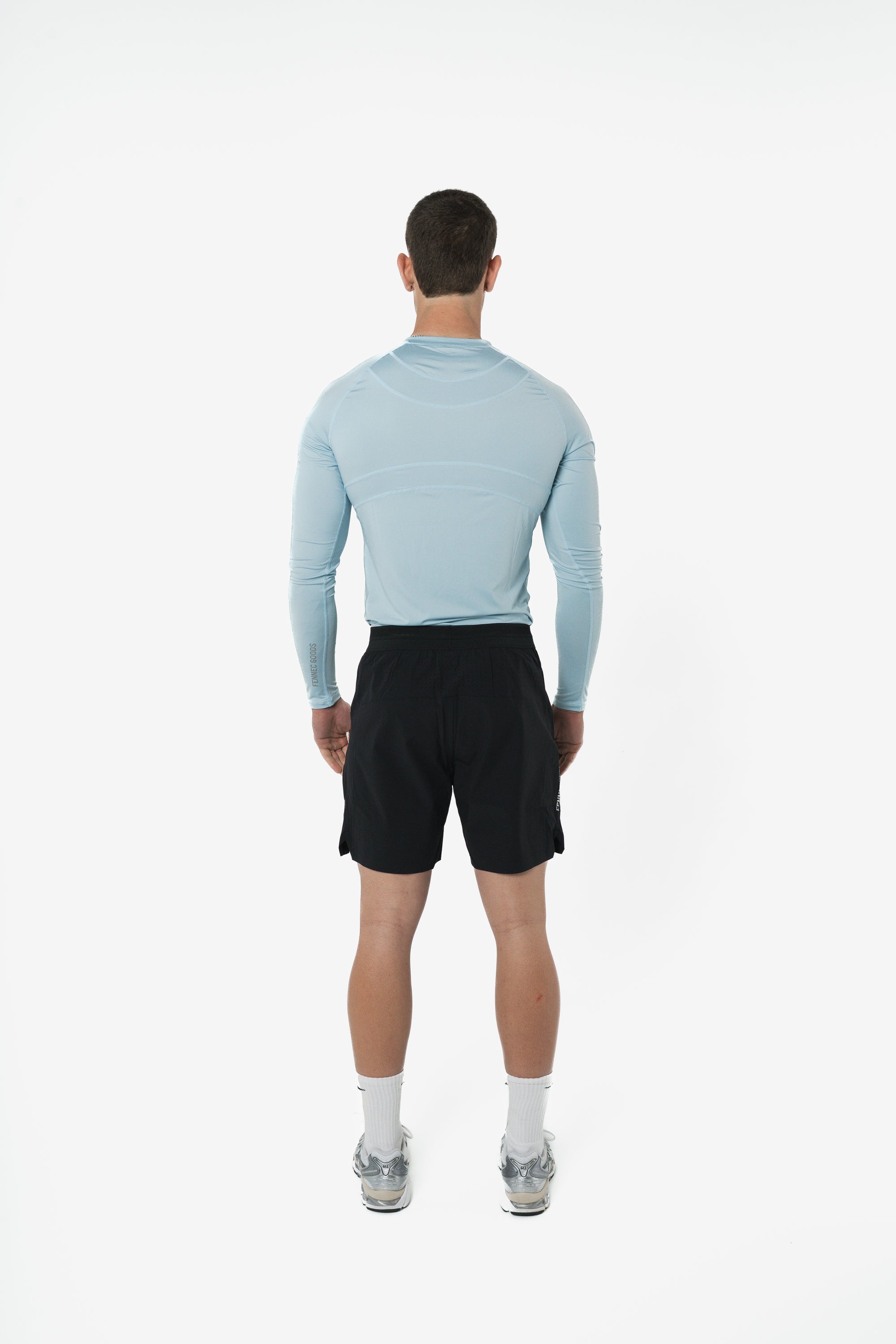 LIGHTWEIGHT LONG SLEEVE COMPRESSION TOP - ICE BLUE