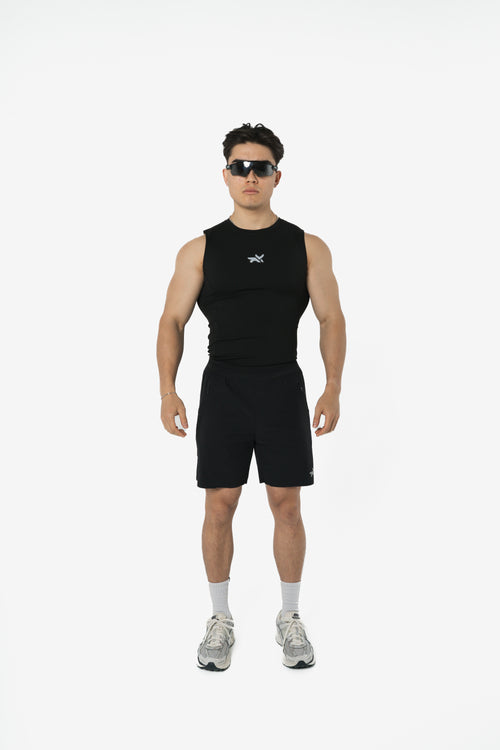HEAVYWEIGHT COMPRESSION TANK V2 - STRAIGHT BLACK