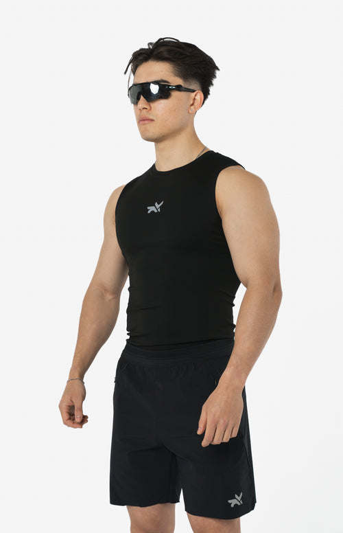 HEAVYWEIGHT COMPRESSION TANK V2 - STRAIGHT BLACK