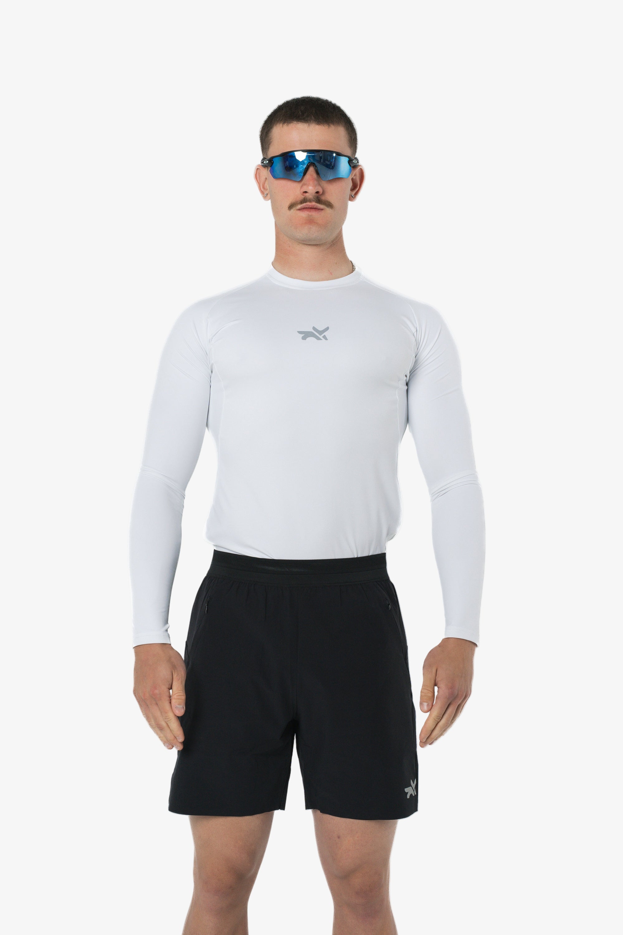 HEAVYWEIGHT LONG SLEEVE COMPRESSION TOP - ARCTIC WHITE