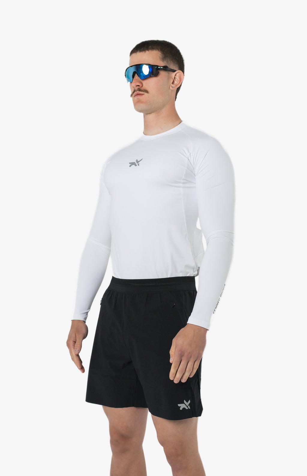 HEAVYWEIGHT LONG SLEEVE COMPRESSION TOP - ARCTIC WHITE