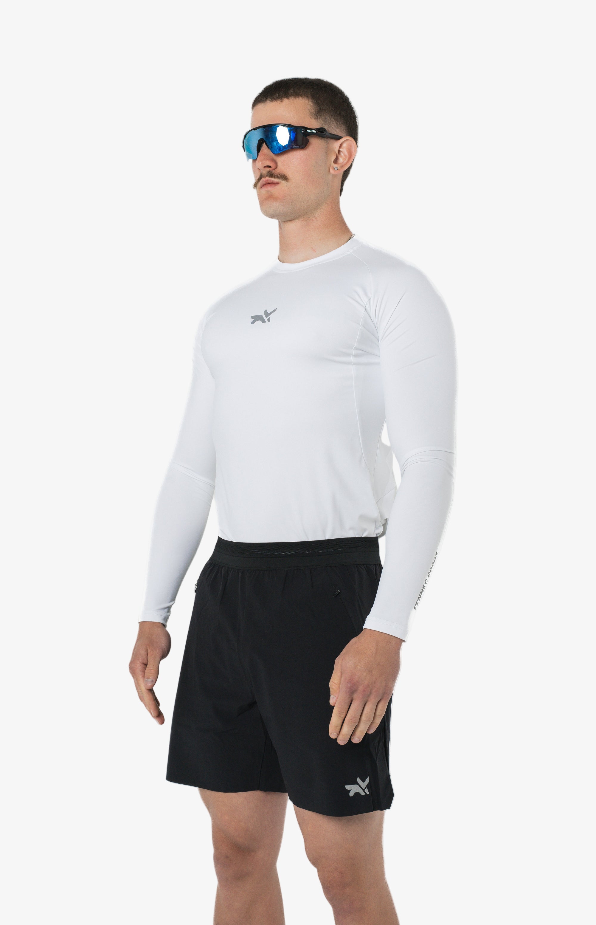 HEAVYWEIGHT LONG SLEEVE COMPRESSION TOP - ARCTIC WHITE