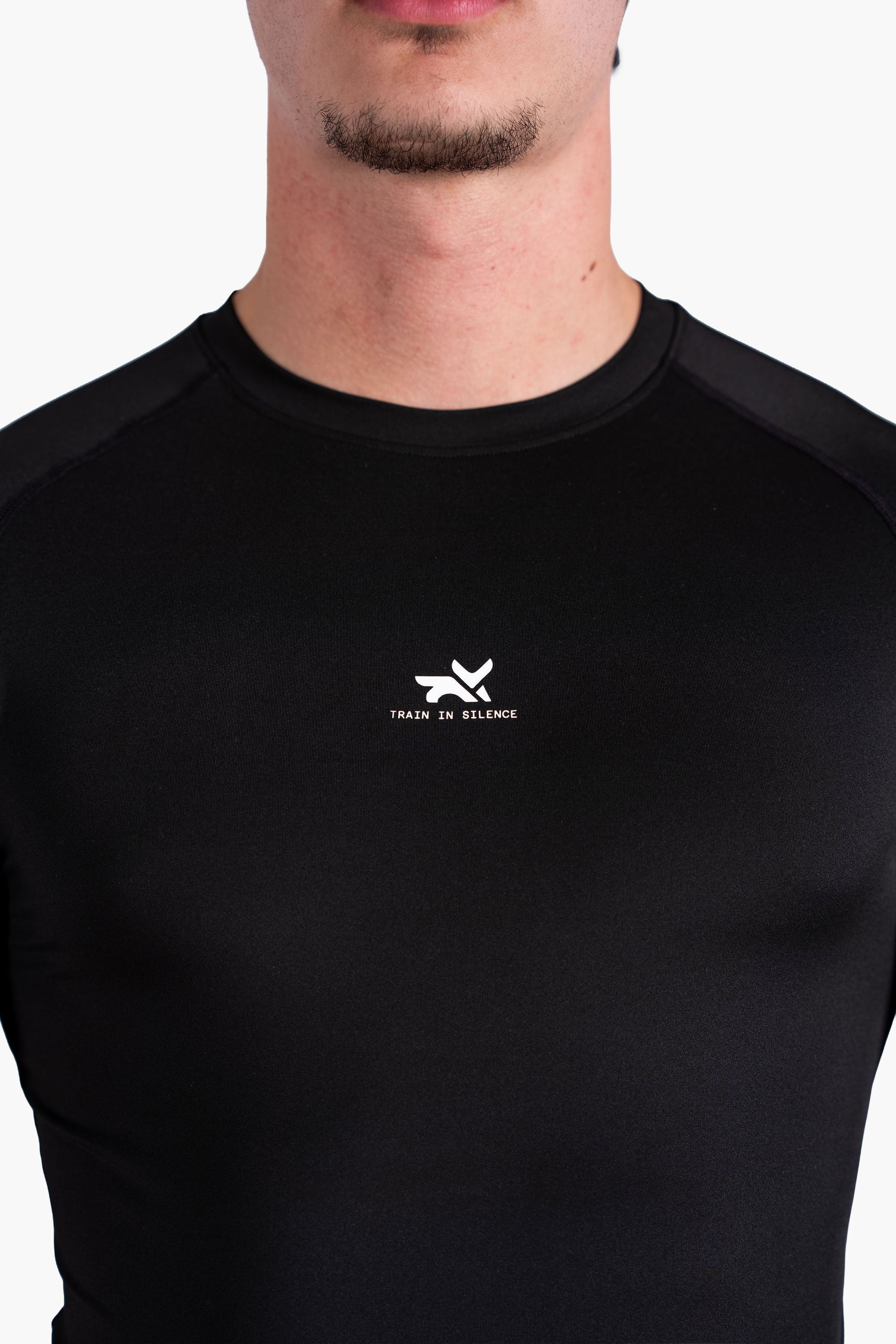 SHORT ARM COMPRESSION TOP - BLACK
