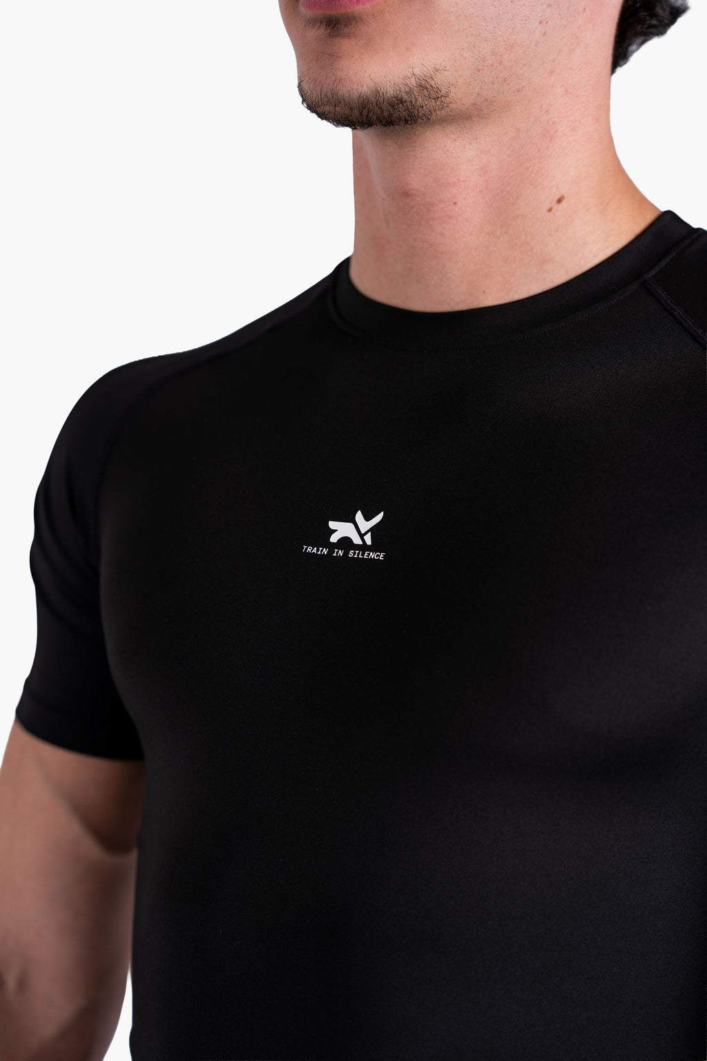 SHORT ARM COMPRESSION TOP - BLACK
