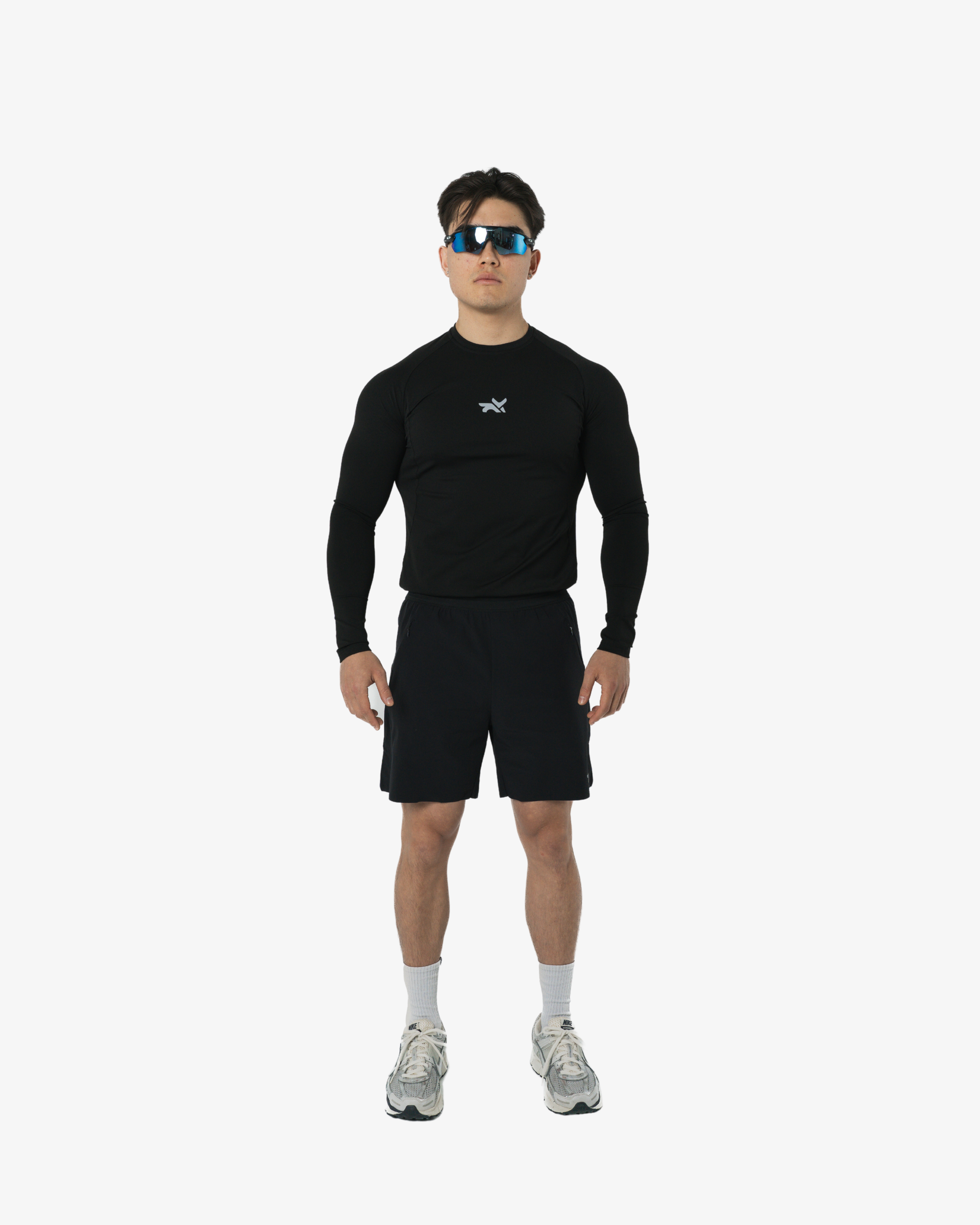 HEAVYWEIGHT LONG SLEEVE COMPRESSION TOP - SHADOW BLACK